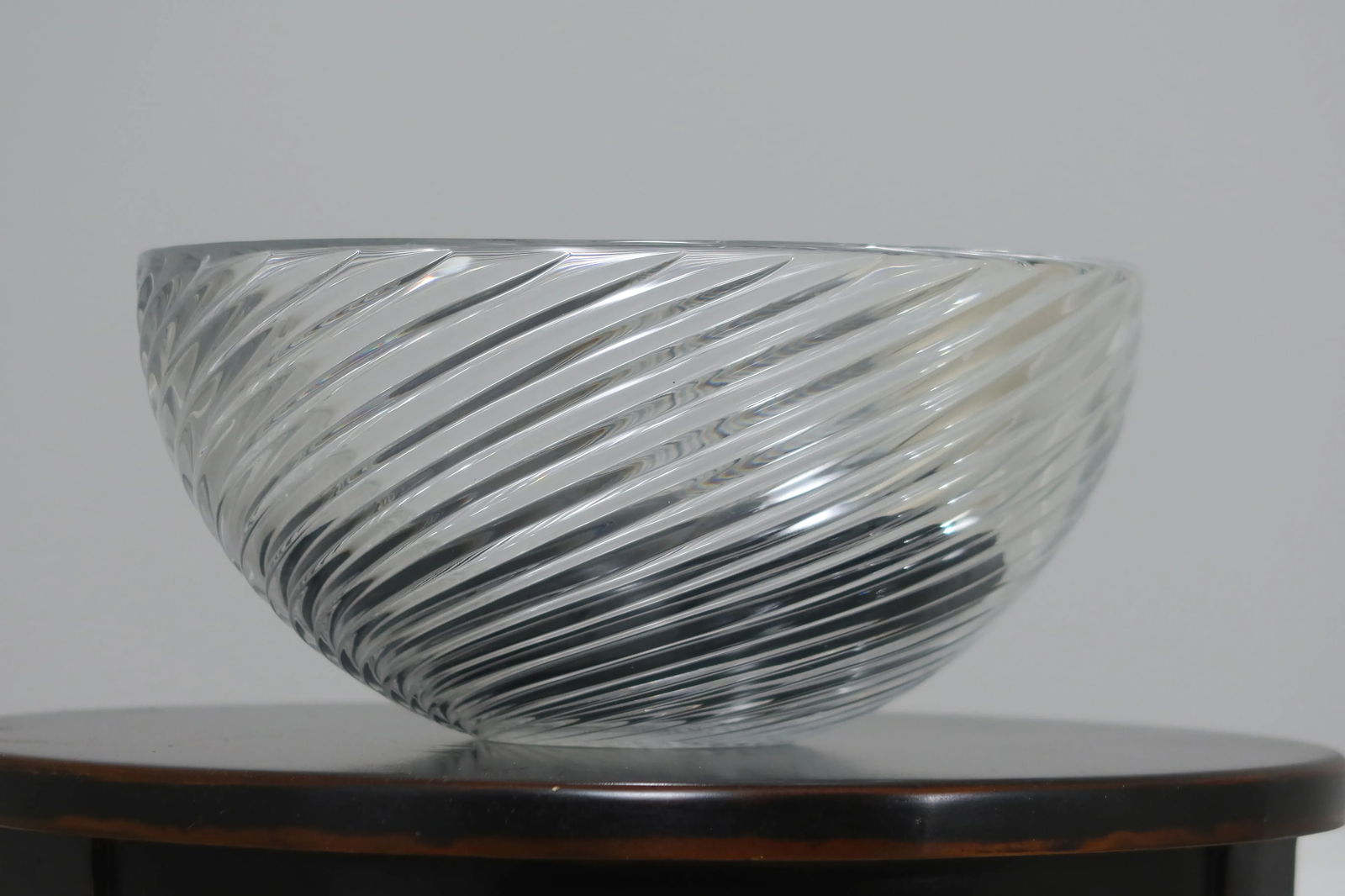Tiffany Signed Etched Crystal Centerpiece Bowl - 7