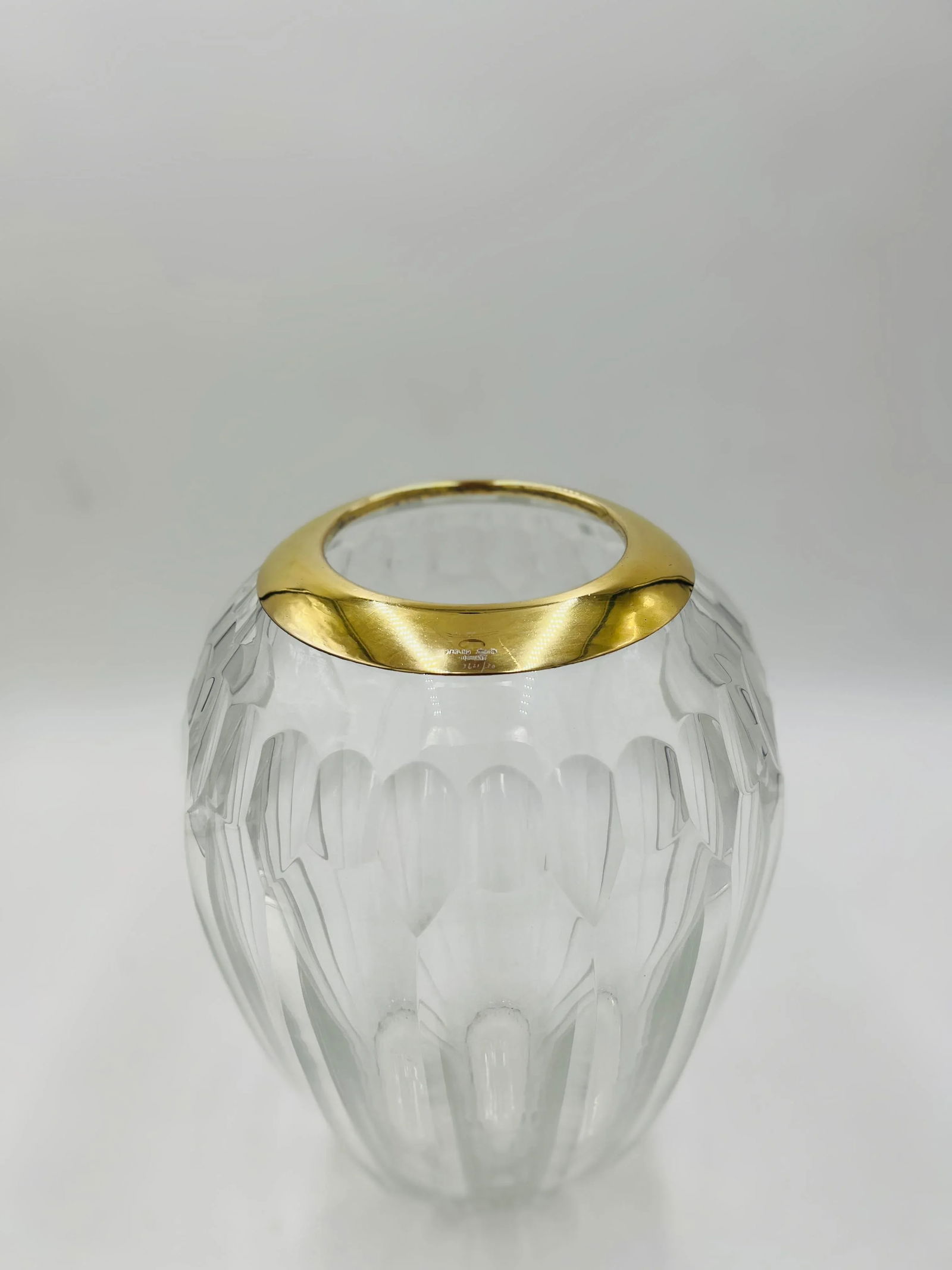 Tiffany & Company Vermeil Sterling Silver, Cut Crystal Centerpiece Vase - 3