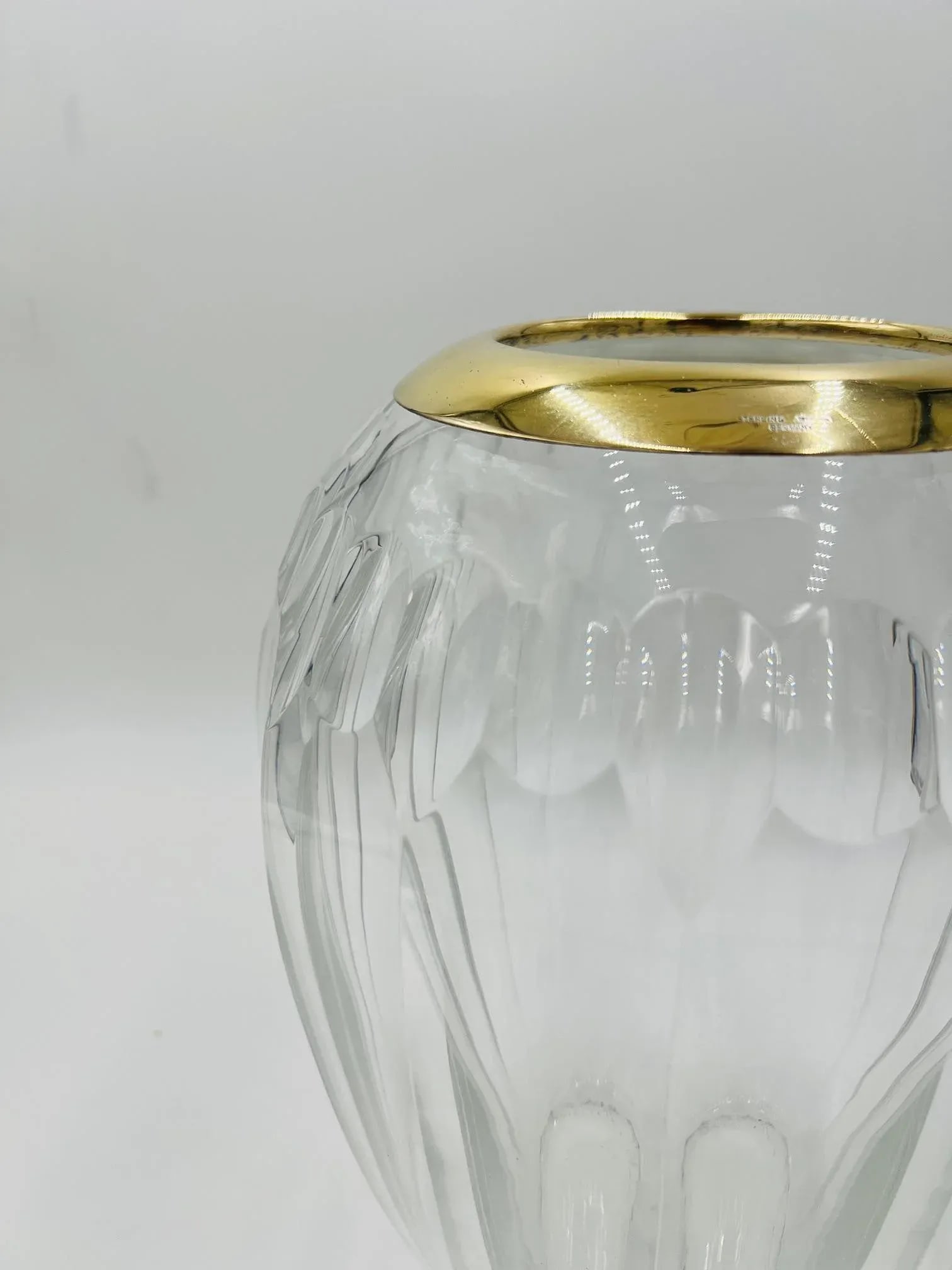 Tiffany & Company Vermeil Sterling Silver, Cut Crystal Centerpiece Vase - 5