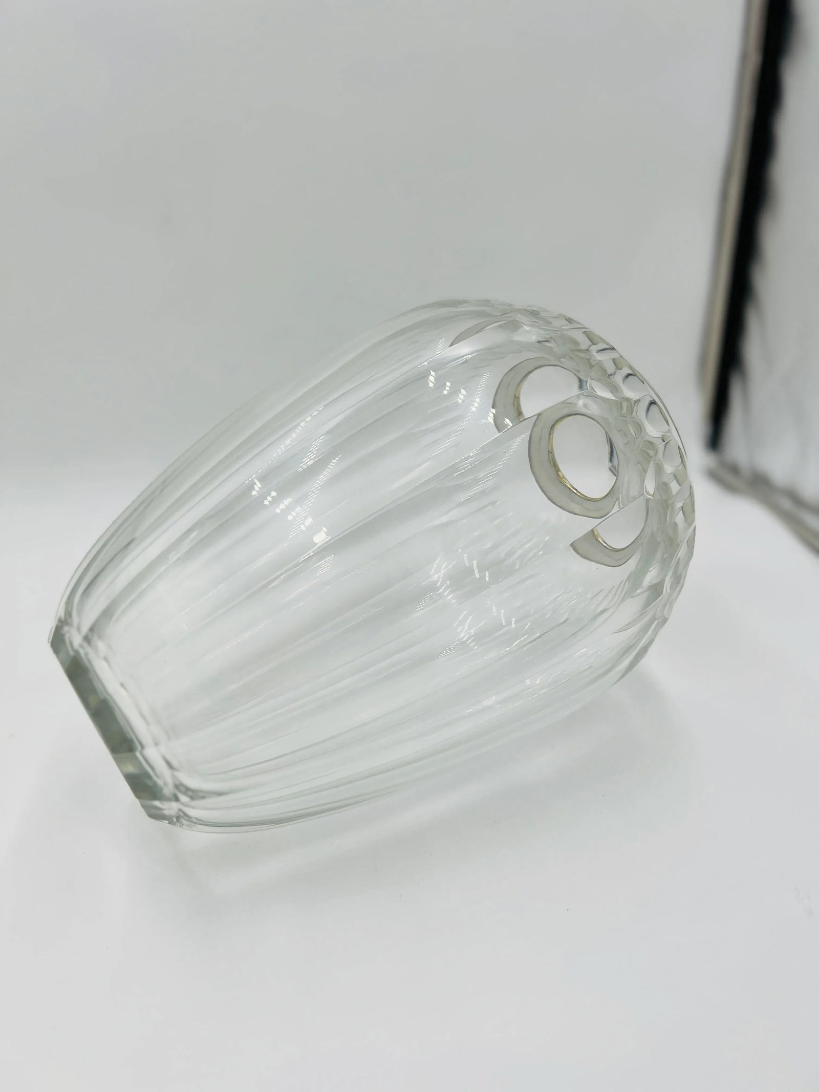 Tiffany & Company Vermeil Sterling Silver, Cut Crystal Centerpiece Vase - 7