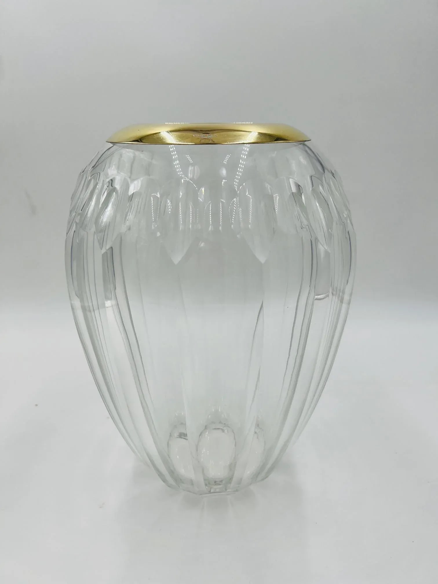 Tiffany & Company Vermeil Sterling Silver, Cut Crystal Centerpiece Vase - 9