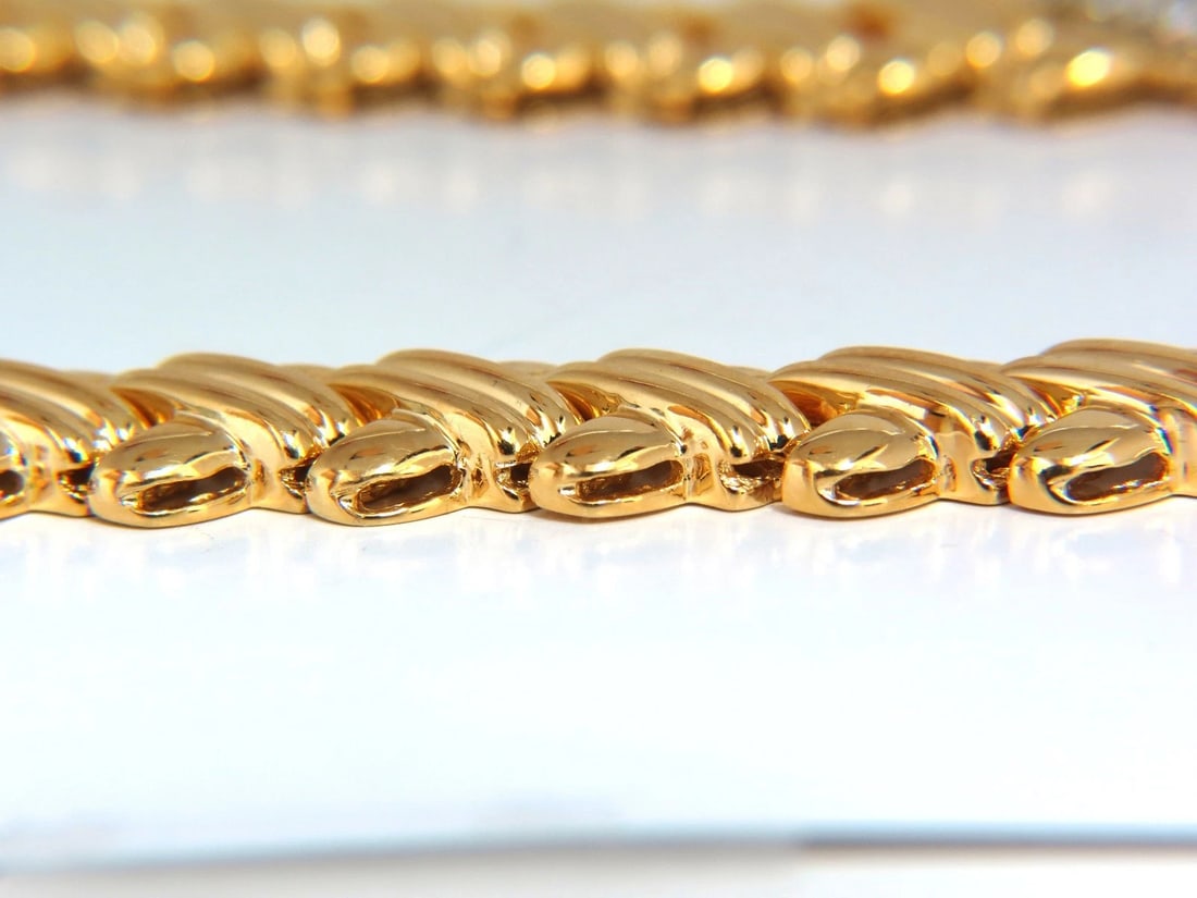 2.00ct. diamonds cross-linked "X" eternity necklace. 14kt. Durable Prime+** - 7