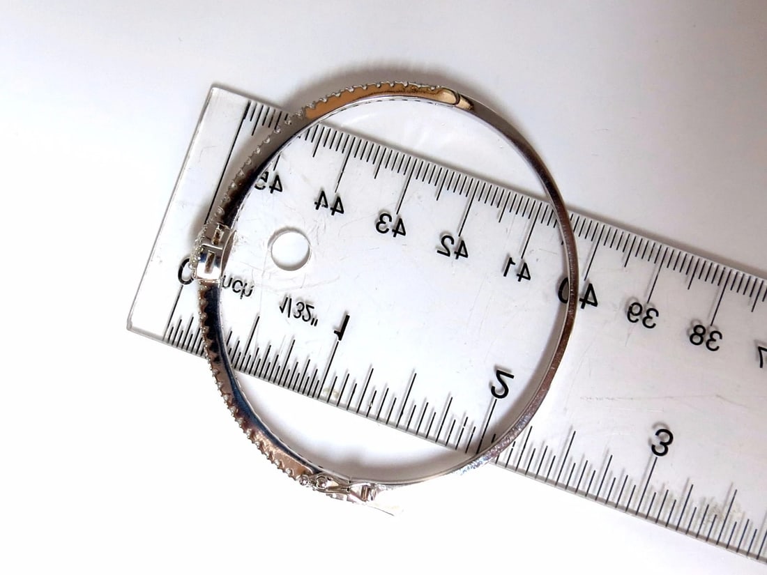 GIA Certified 1.84ct marquise diamond cluster halo bangle bracelet 14kt** - 8