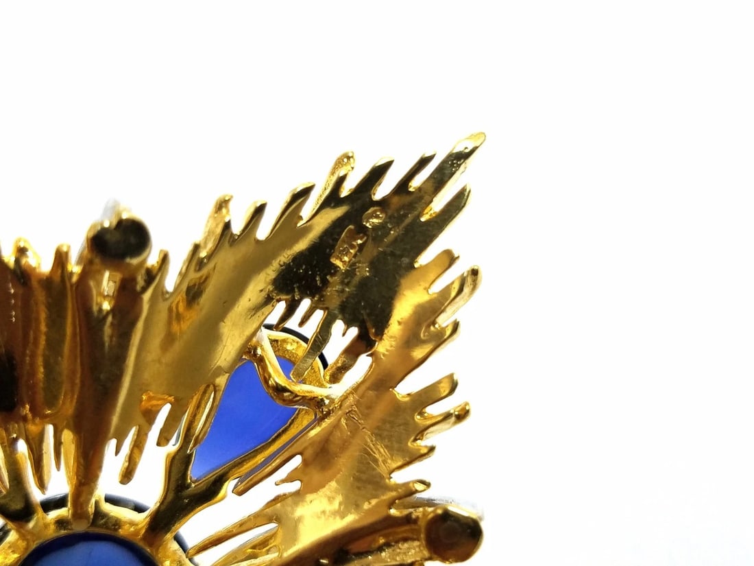 18kt 40ct Royal Medallion Brooch Pin Pendant Pearl Enhancer Ascot Knot** - 5