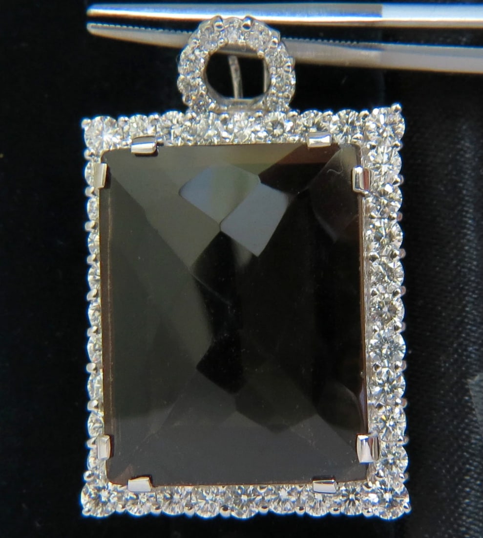 52.34CT NATURAL FANCY BROWN TOPAZ DIAMOND NECKLACE & OMEGA 14KT** - 10