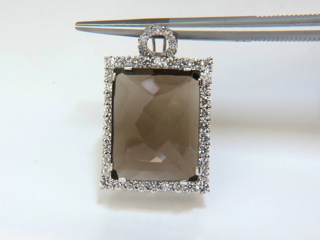 52.34CT NATURAL FANCY BROWN TOPAZ DIAMOND NECKLACE & OMEGA 14KT** - 11