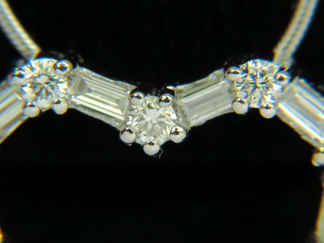 1.10CT DIAMONDS HEART PENDANT 14kt G VS 19'' 20X18MM +** - 6