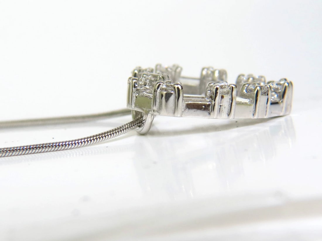 1.10CT DIAMONDS HEART PENDANT 14kt G VS 19'' 20X18MM +** - 7