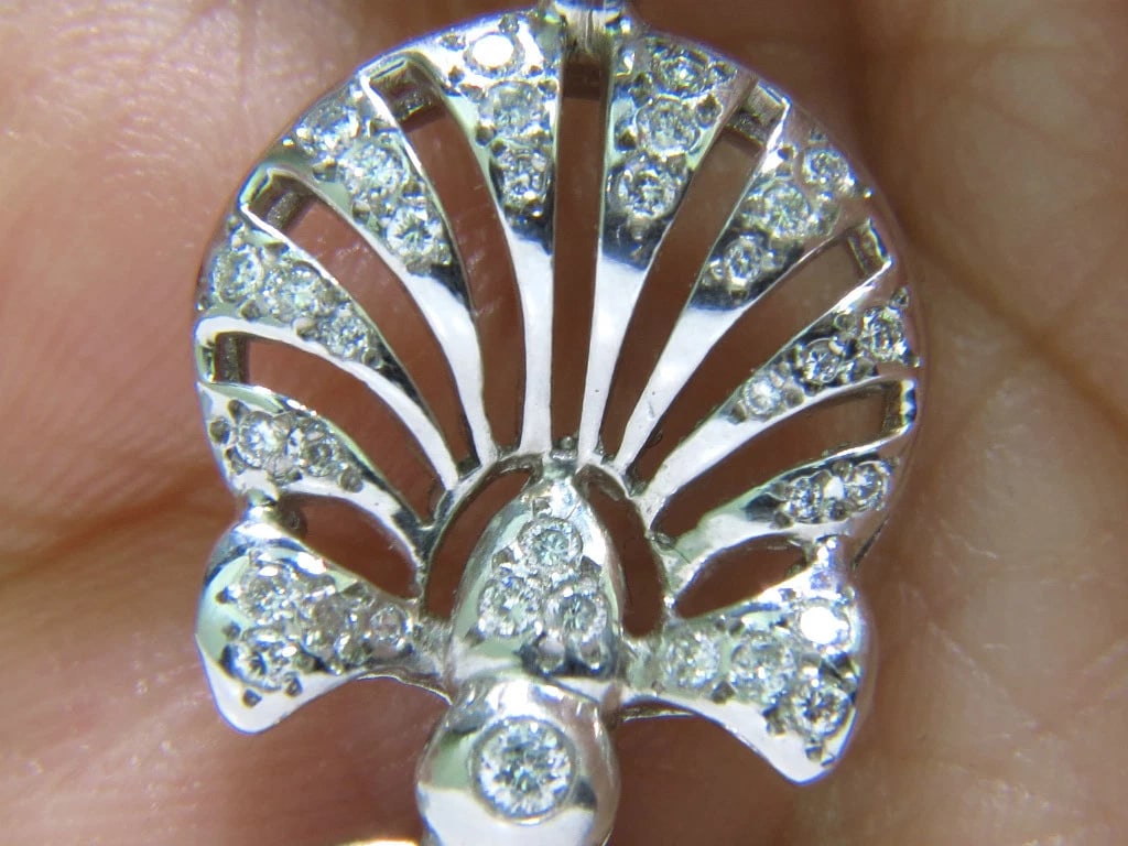 1.10CT DIAMONDS MODERN DECO DIAMOND NECKLACE ITALY+** - 4