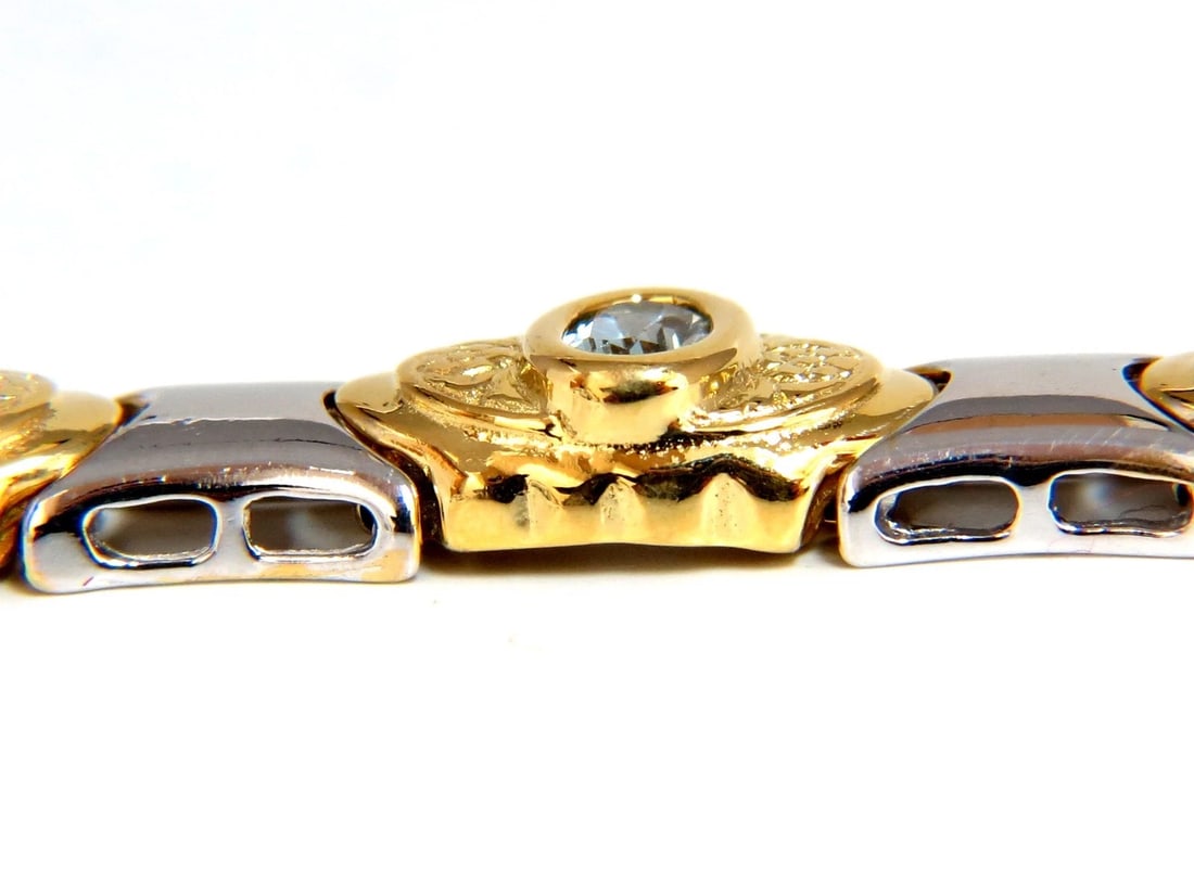 NATURAL PERIDOT CITRINE AMETHYST AQUAMARINE & GARNET BRACELET 14KT** - 5