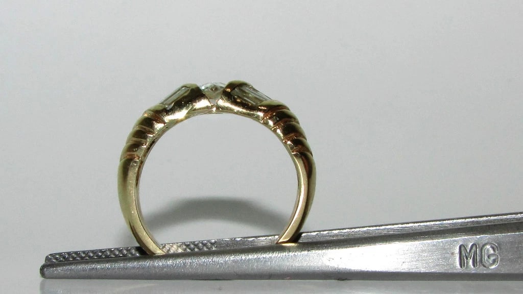 1.20CT PEAR SHAPE DIAMOND BAND RING 14KT+ - 4