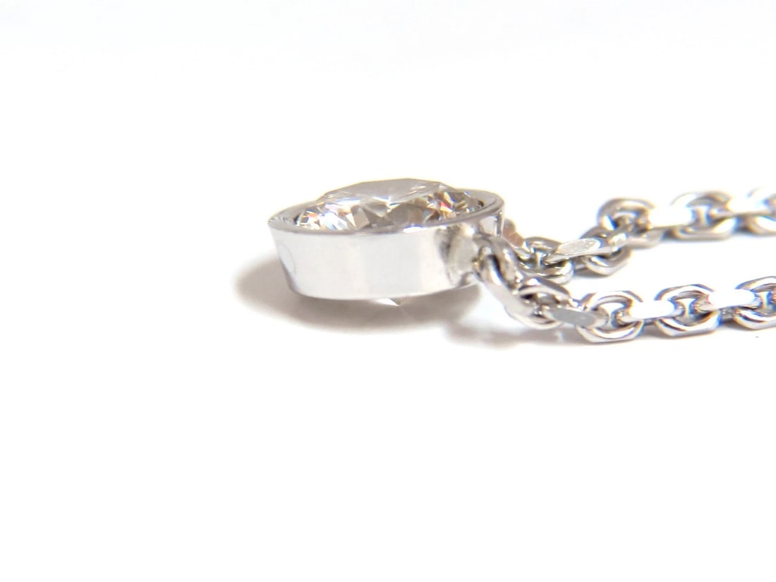 .54ct natural round brilliant diamond solitaire necklace i/vs2 16 inch 14k+** - 5