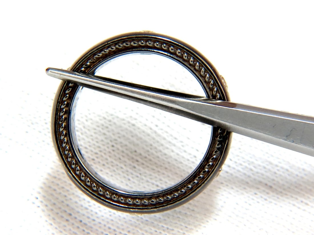 .65CT DIAMOND ETERNITY RING BRUSHED BLACKENED SILVER G/VS+ - 3