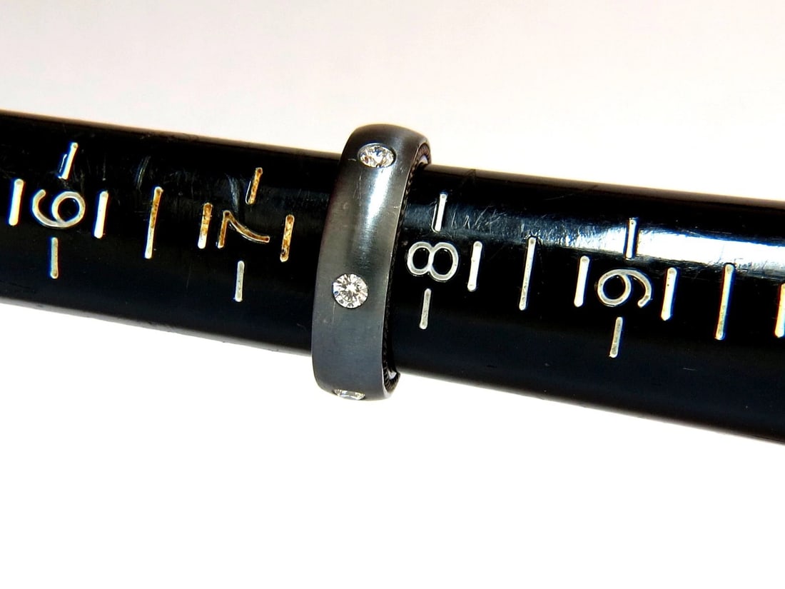 .65CT DIAMOND ETERNITY RING BRUSHED BLACKENED SILVER G/VS+ - 5