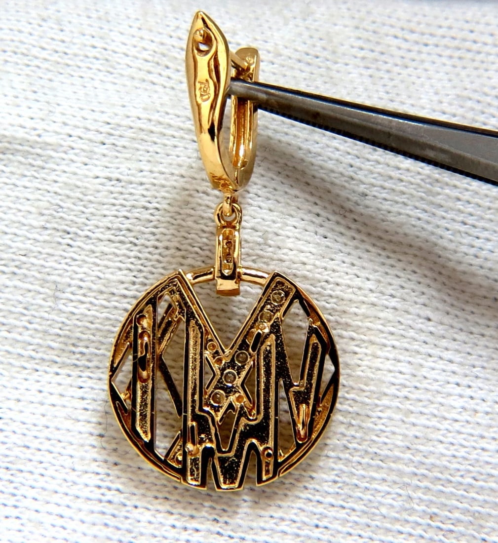 Cosmopolitan Mod X Diamond dangle earrings 14kt** - 3