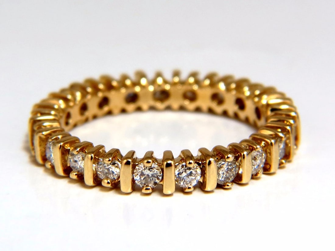 .40ct Natural Round Diamonds Eternity Ring 14kt**: Title: .40ct Natural Round Diamonds Eternity Ring 14kt** Description: MAGNIFICENT JEWELS .40ct. Diamonds eternity band Round, Brilliant Cuts K color Si2 I-1 clarity 3.2 grams Size 6.5 and may not resi