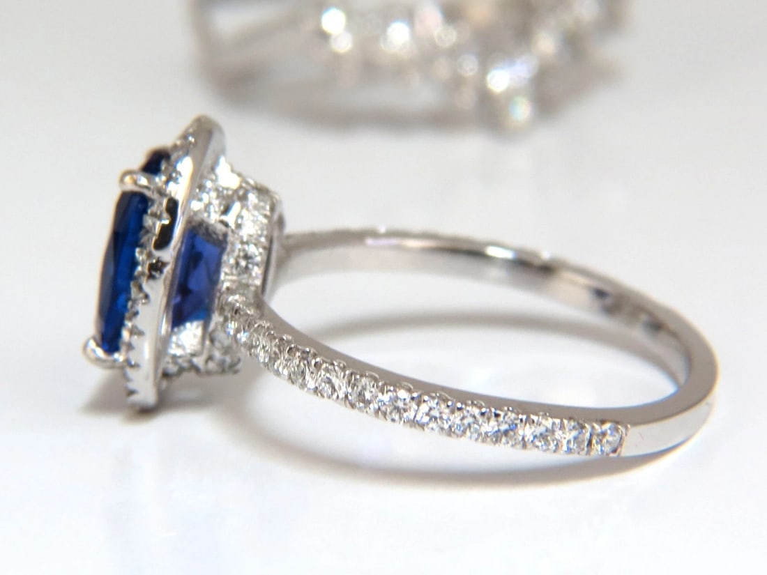 3.07ct Natural Tanzanite Diamond ring + Insert Jacket Ring 14kt gold - 7