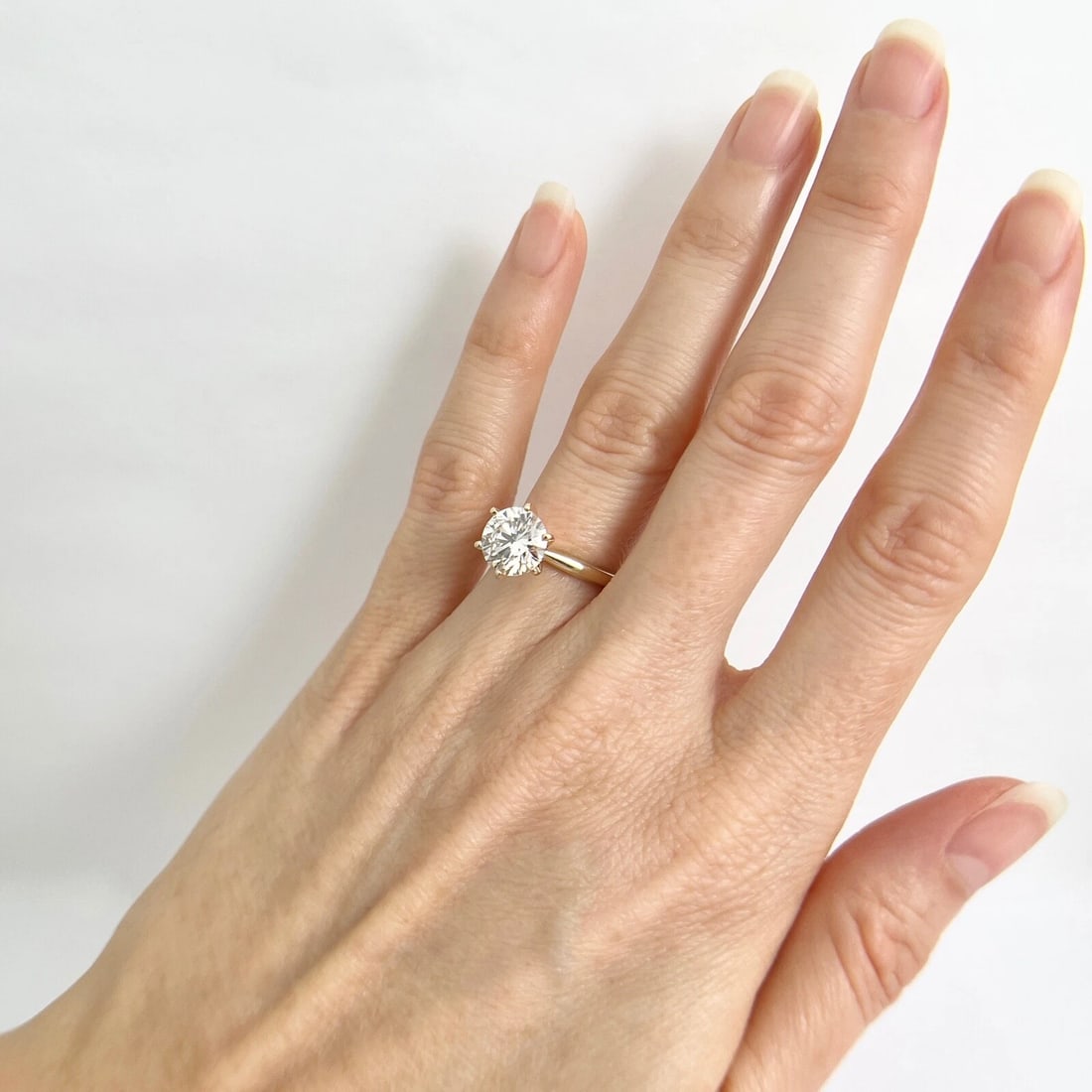 GIA Round Solitaire Diamond 6-Prong Engagement Ring 14K Yellow Gold, 2.00 CT - 5