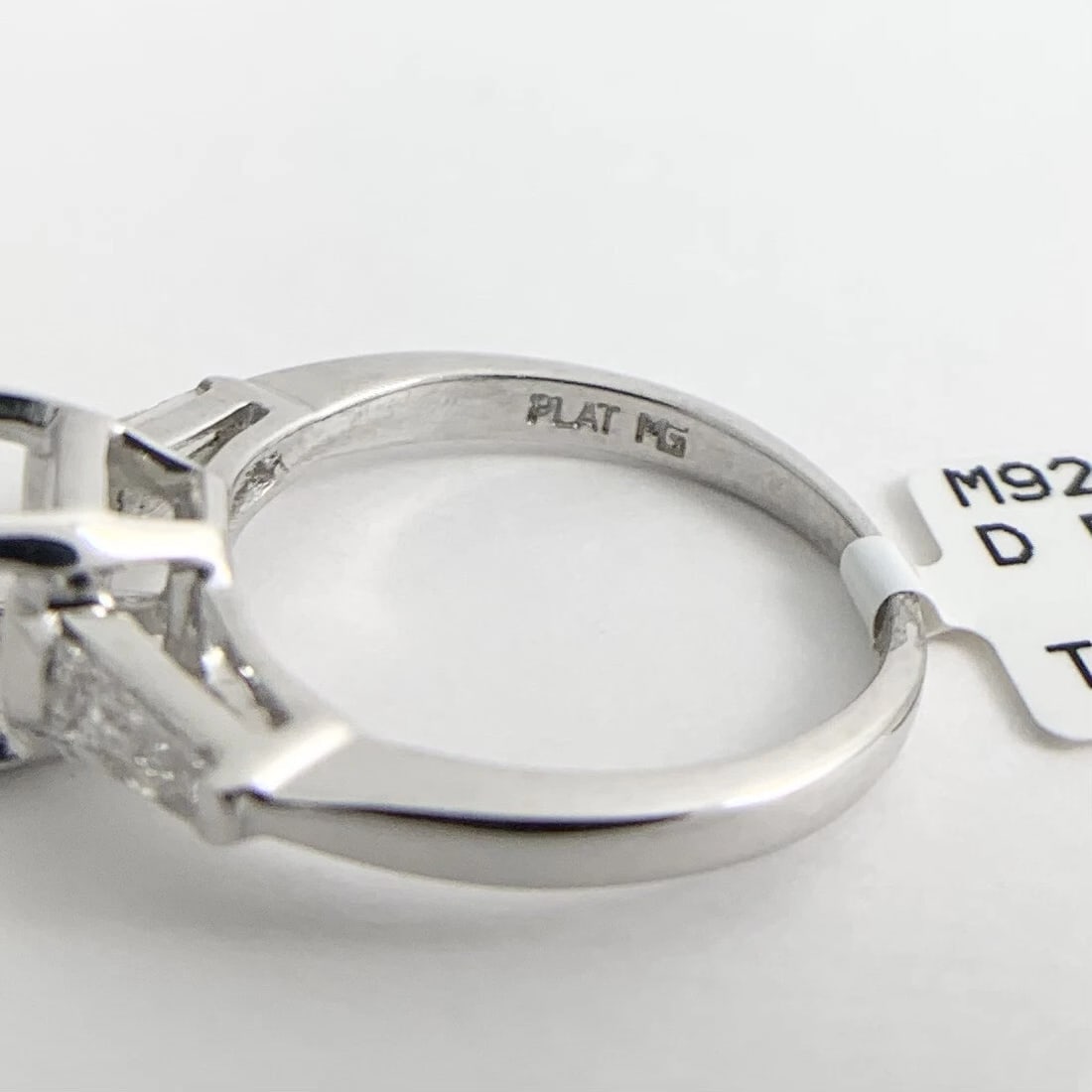 Tapered Baguette Diamond Engagement Ring Setting Mounting Platinum .30 CTW - 11