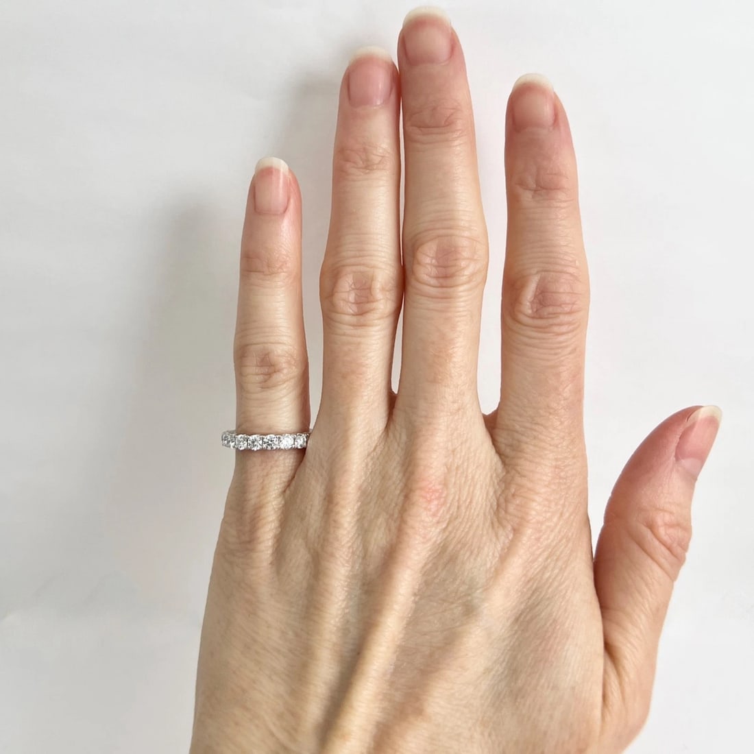 Round Diamond Eternity Ring Wedding Band Platinum, Size 3.5, 1.74 CTW - 3