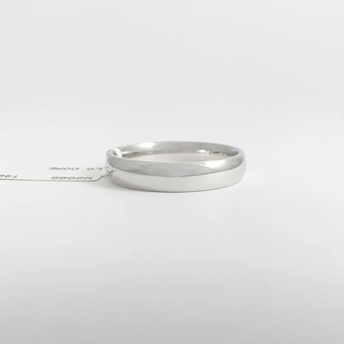 Men's Plain Wedding Band Ring 14K Whire Gold, Size 12, 4.7 mm, 6.62 Grams - 4