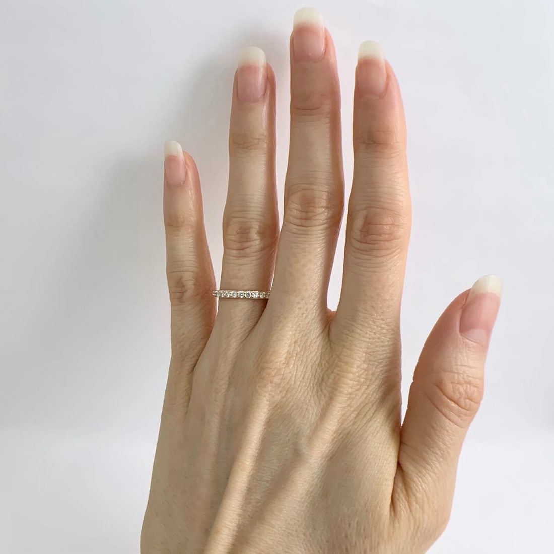 Diamond Eternity Wedding Band Ring 14K Yellow Gold, Size 4.25, 2.1 mm, .60 CTW - 3