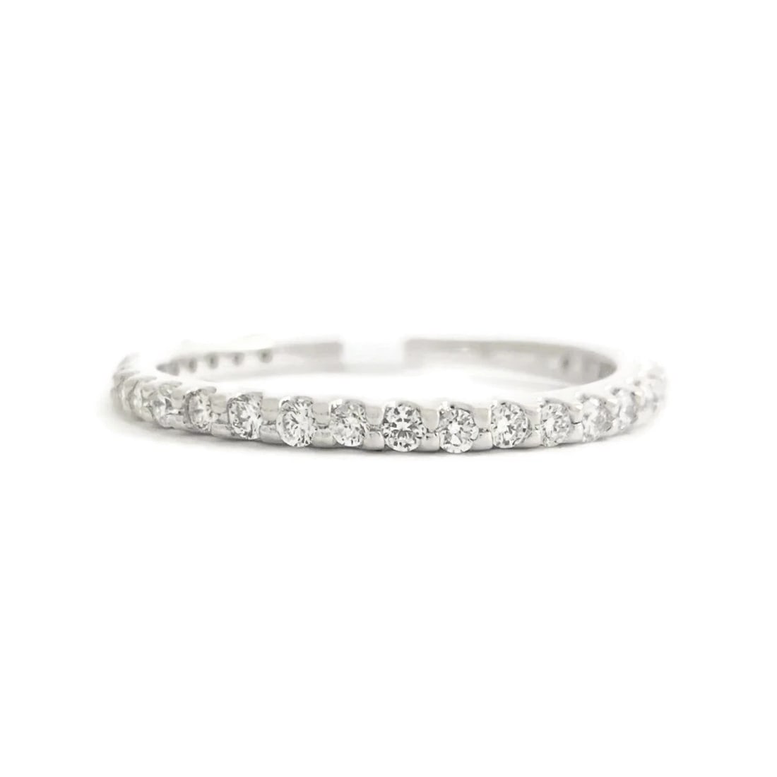 Thin Round Diamond Wedding Band Ring Platinum, .35 CTW (1 of 8)