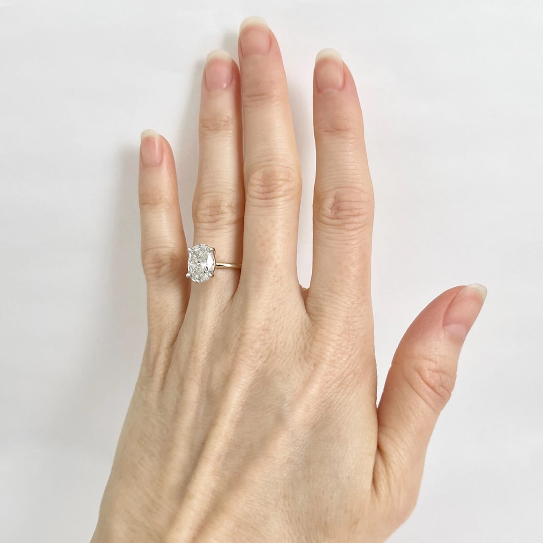 Oval Diamond Solitaire Engagement Ring 14K Yellow Gold, 2.63 CT - 3