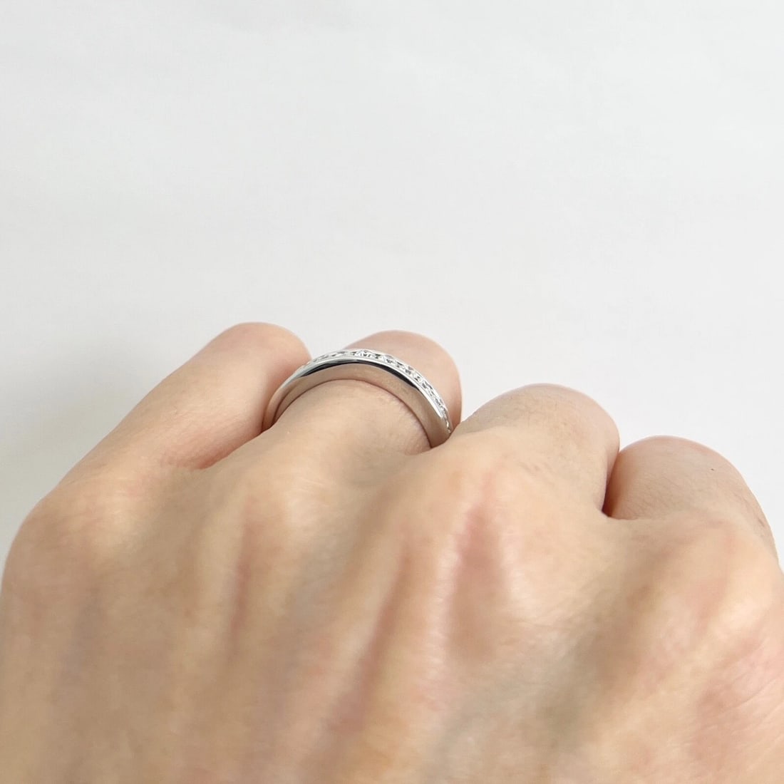 Round Diamond Channel-Set Wedding Band Anniversary Ring 14K White Gold .45 CTW - 6