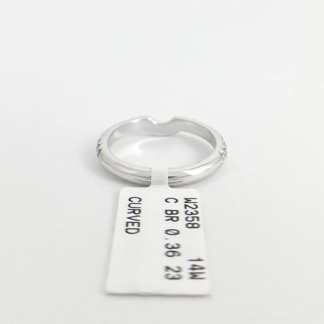 Neil Lane Curved Diamond Wedding Band Ring 14K White Gold, .36 CTW - 7