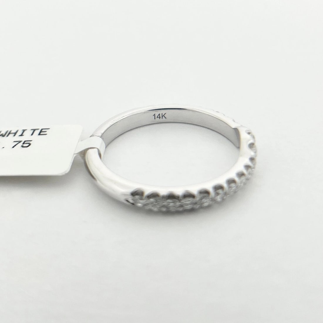 Neil Lane Curved Diamond Wedding Band Ring 14K White Gold, .36 CTW - 8