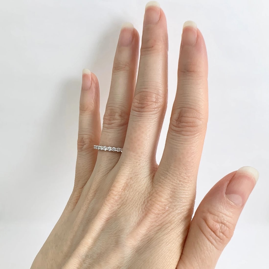 Two-Tone Round Diamond Wedding Band Ring 14K Yellow White Gold, .43 CTW - 5