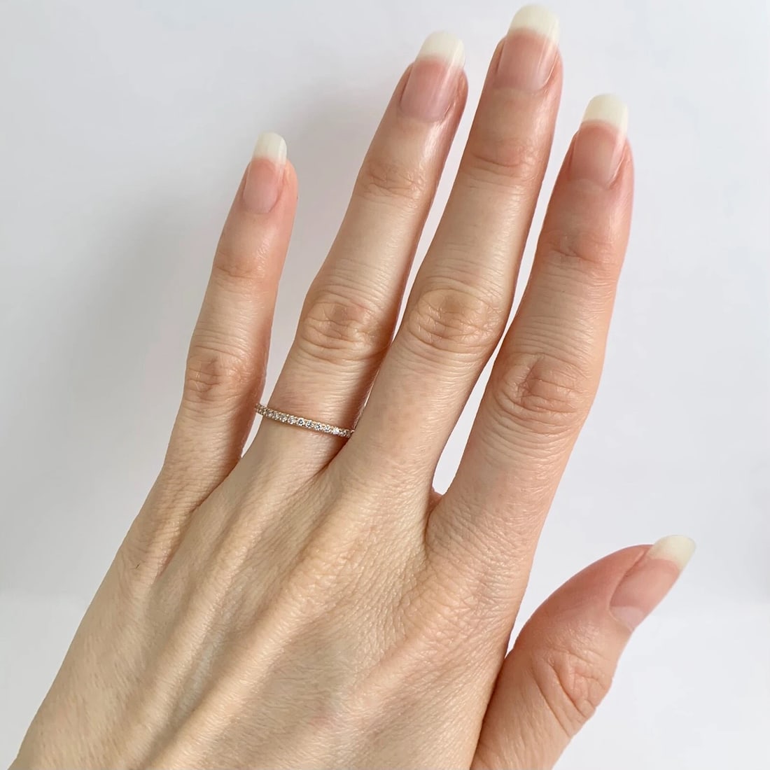 Thin Round Diamond Wedding Band Ring 14K Pink Rose Gold .25 CTW - 3