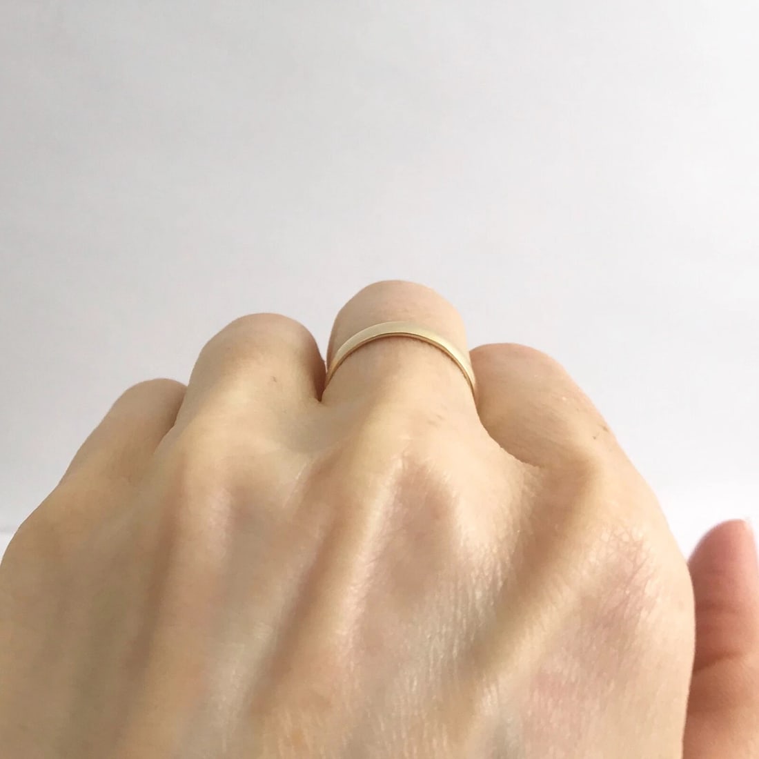 Plain Polished Wedding Band Ring 14K Yellow Gold, Size 5.75, 3.7 mm, 1.98 Grams - 5