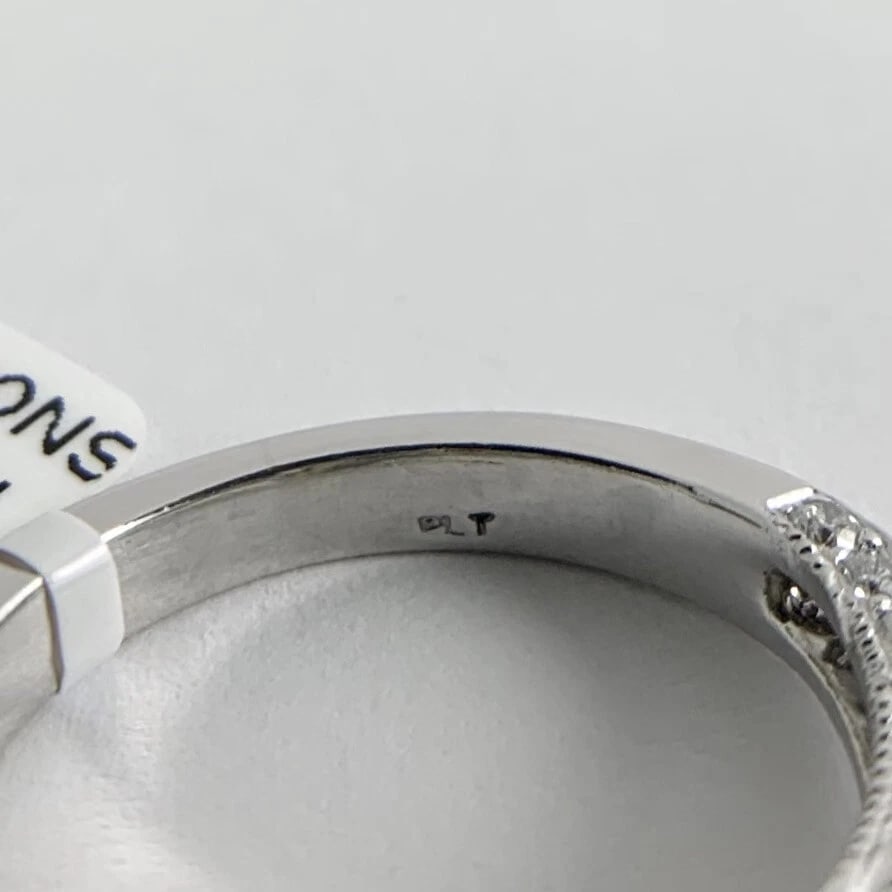 Half Moon Yellow White Pave Diamond Engagement Ring Setting Mounting Platinum - 12