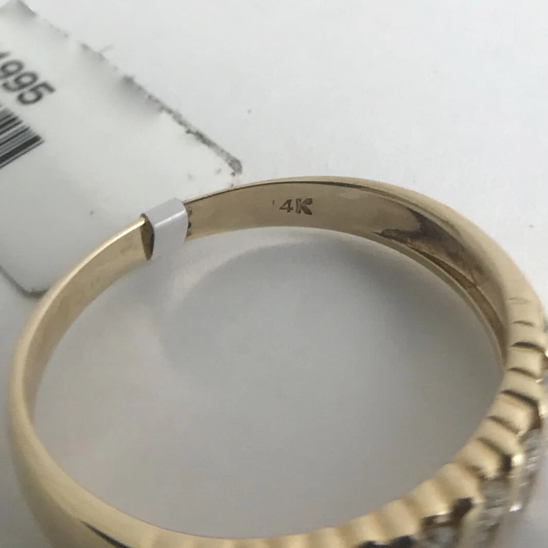 Diamond Slant Gemlock-Set Statement Band Ring 14K Yellow Gold, .45 CTW - 12