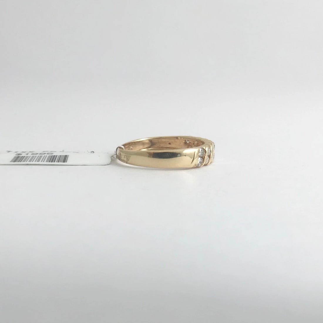 Diamond Slant Gemlock-Set Statement Band Ring 14K Yellow Gold, .45 CTW - 9