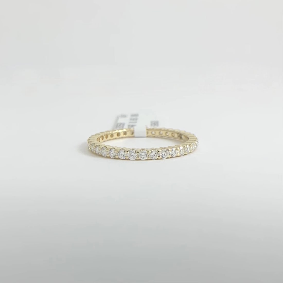 Thin Round Diamond Eternity Ring Wedding Band 14K Yellow Gold Size 6, .65 CTW - 6
