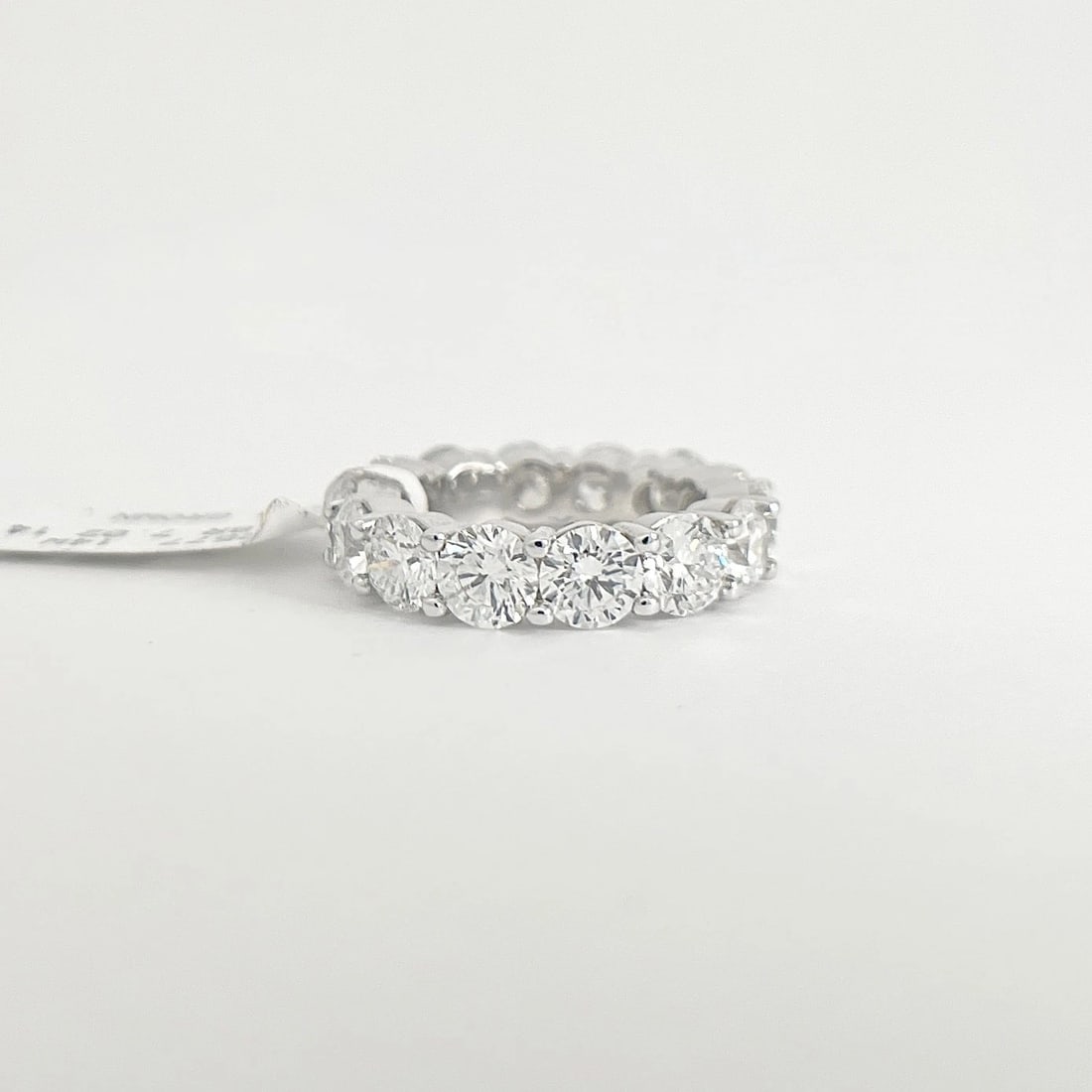 Lab-Created Diamond Eternity Ring Wedding Band 14K White Gold, 7.02 CTW Size 5.5 - 6