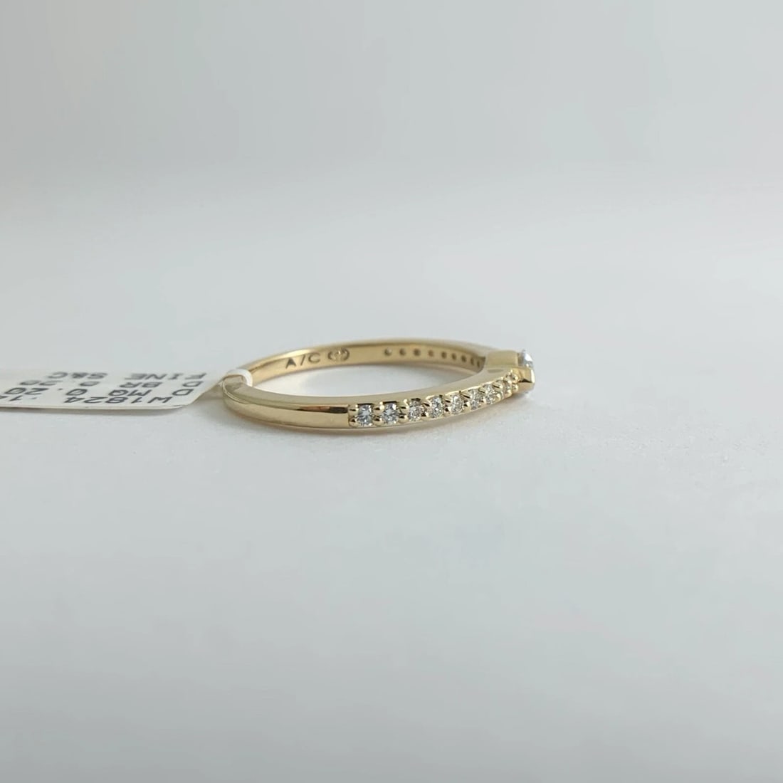 Marquise Diamond Statement Wedding Band Ring 14K Yellow Gold, .40 CTW, 2.31 Gram - 10