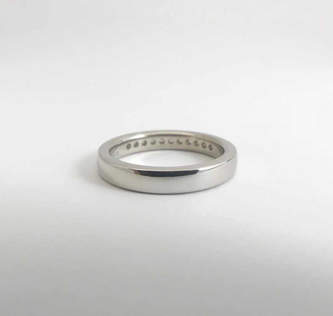 Diamond Channel-Set Wedding Band Ring 14K White Gold, .22 CTW, 3.4 mm, 4.35 Gram - 9