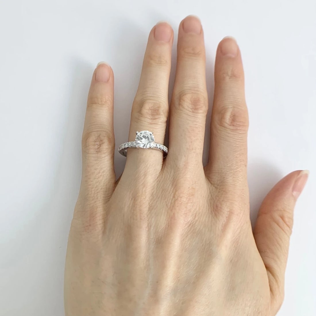 4-Prong Diamond Engagement Ring Setting Mounting 14K White Gold .35 CTW - 5