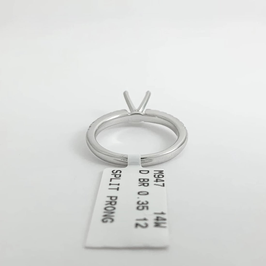 4-Prong Diamond Engagement Ring Setting Mounting 14K White Gold .35 CTW - 8