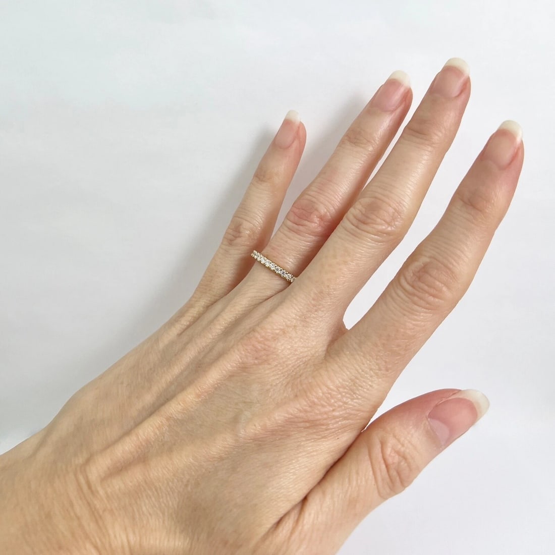 Round Diamond Eternity Ring Wedding Band 14K Yellow Gold, Size 6, .65 CTW - 4