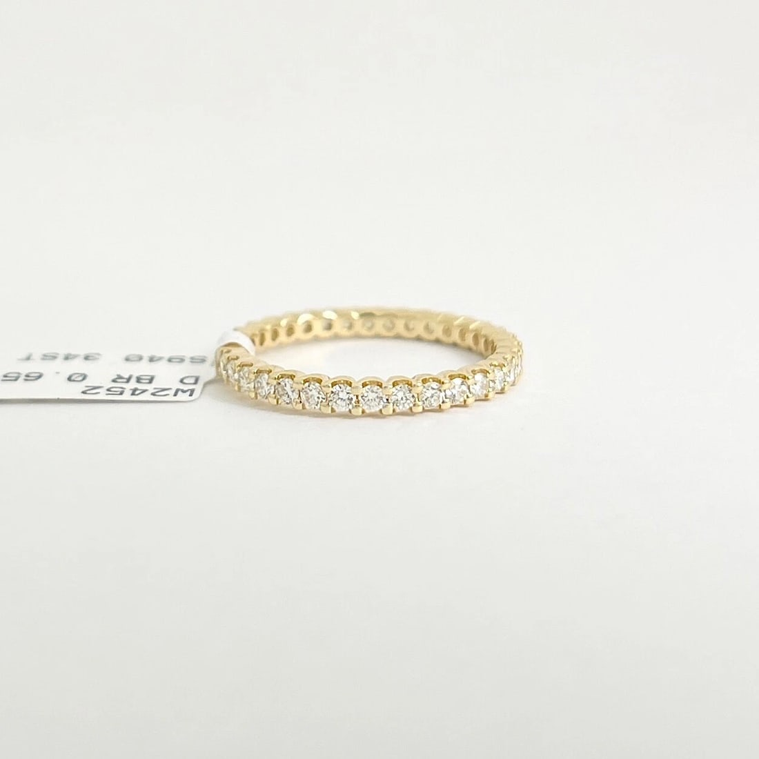 Round Diamond Eternity Ring Wedding Band 14K Yellow Gold, Size 6, .65 CTW - 6