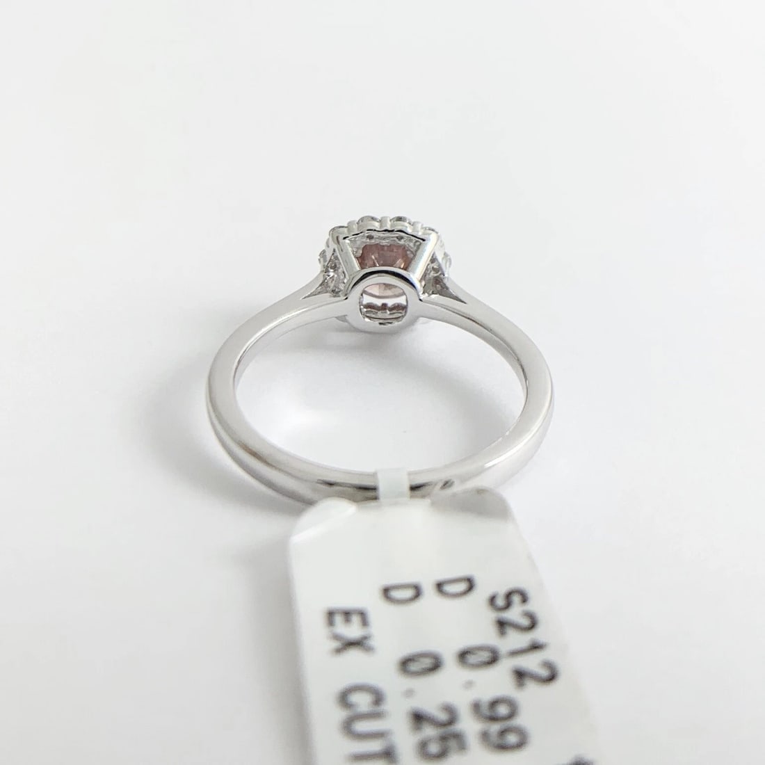 GIA Round Fancy Deep Pink Diamond Halo Engagement Ring 14K White Gold, 1.24 CTW - 9