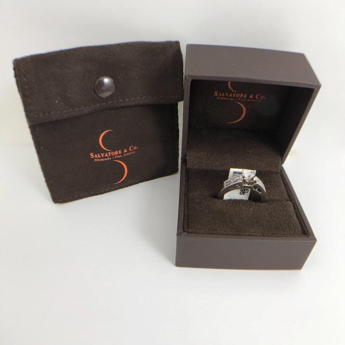 Baguette Channel-Set Diamond Engagement Ring Mounting 14K White Gold, .60 CTW - 9