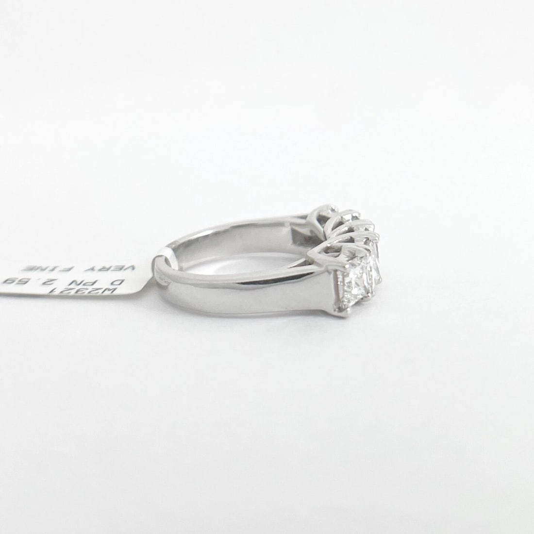 5-Stone Princess Cut Diamond Wedding Band Anniversary Ring 14K White Gold 2.59 T - 9