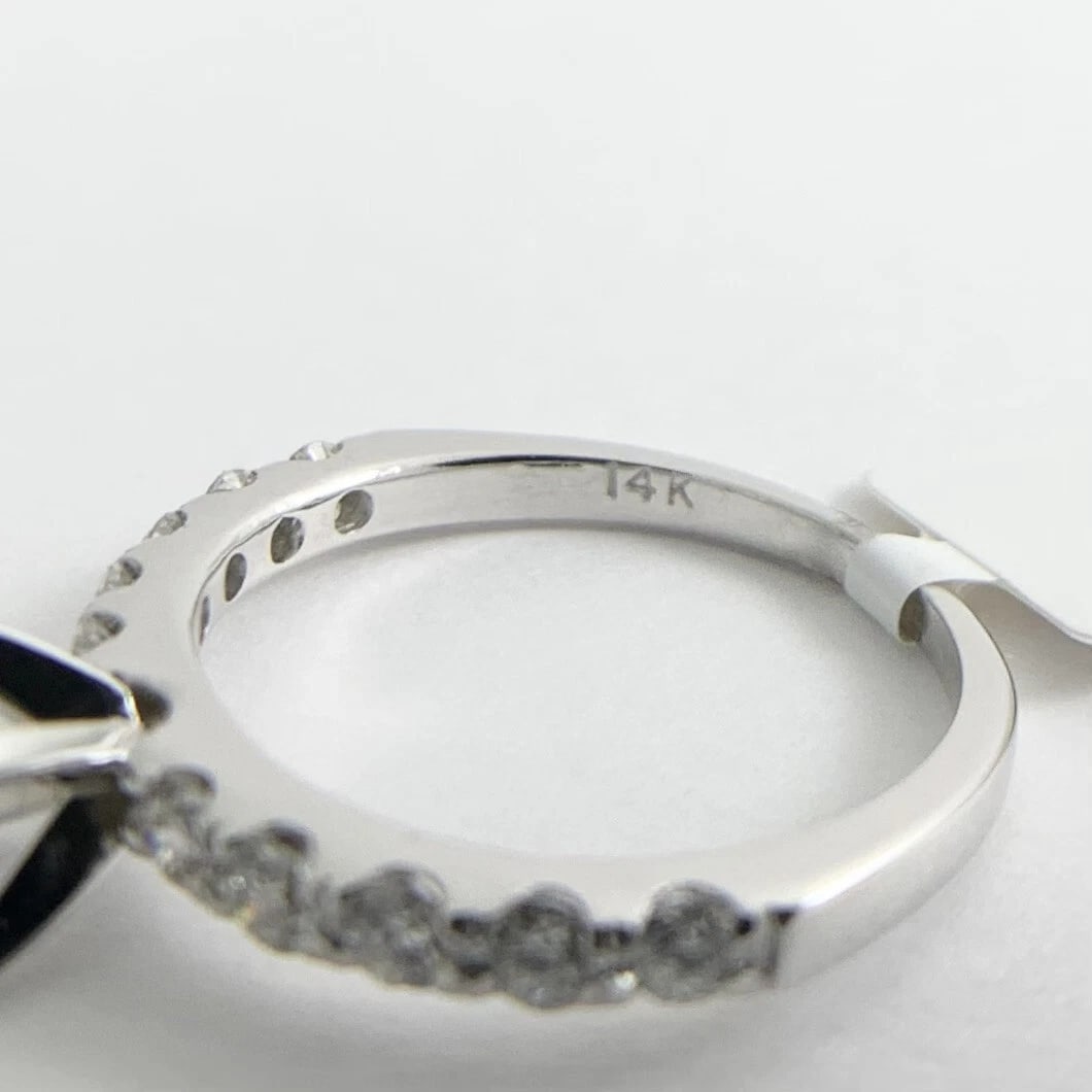 4-Prong Diamond Engagement Ring Setting Mounting 14K White Gold .40 CTW, 2.37 Gr - 10