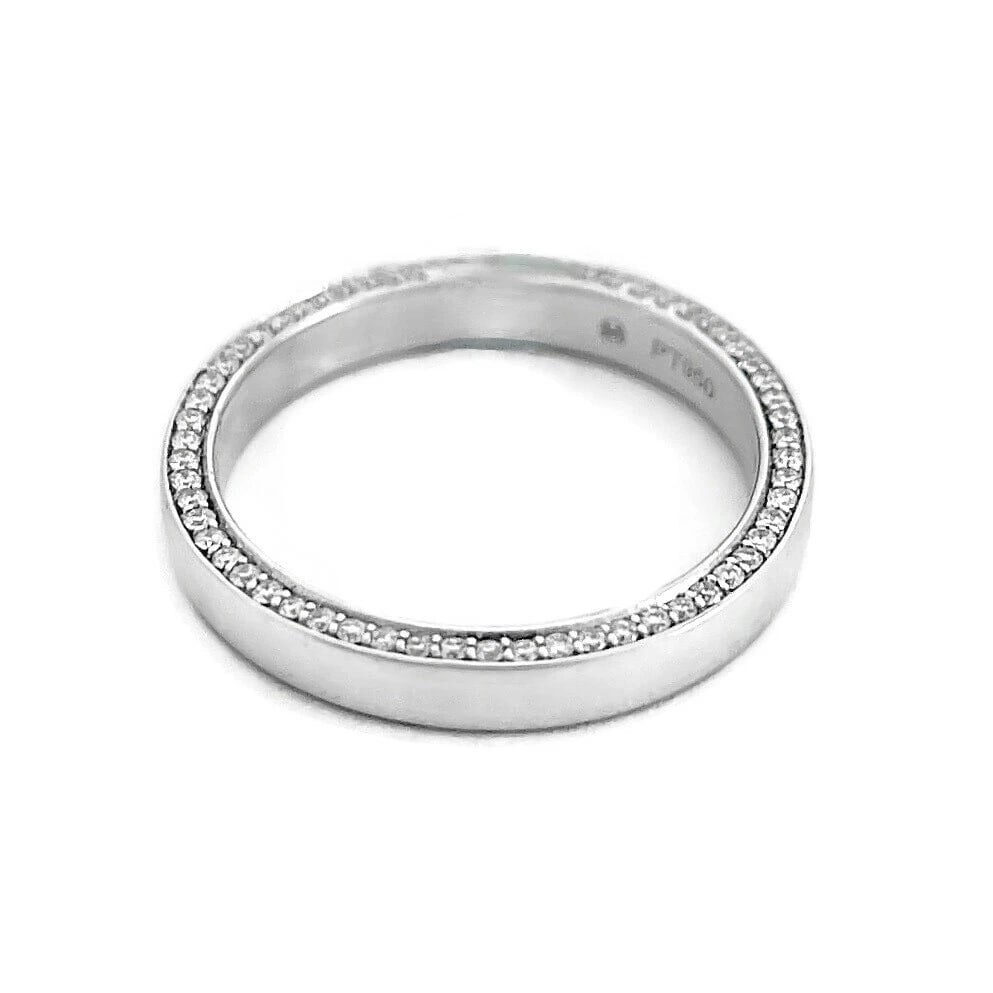 Side-Set Diamond Eternity Ring Wedding Band Platinum, Size 6.25, 1.02 CTW: Side-Set Diamond Eternity Ring Wedding Band Platinum, Size 6.25, 1.02 CTW This is a beautiful ring with diamonds set on both sides. It can be worn as a wedding band, anniversary ring or statement